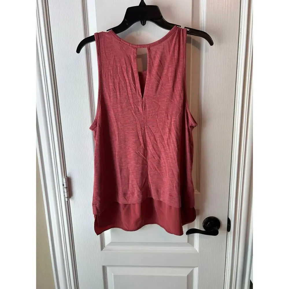 Dusty Pink J Crew Mixed Media Tank Large